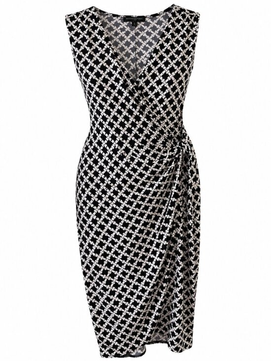 Banana Republic Dresses & Skirts - 💖 2/40 Banana Republic Black White Geometric Wrap Midi Dress SP